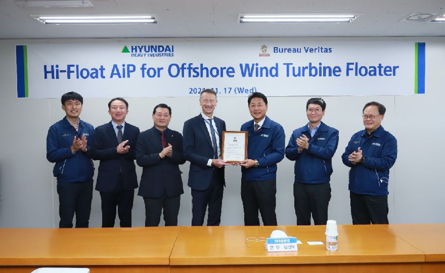 HHI receives an Approval in Principle for Hi-Float Floating Offshore Wind Turbine Foundation